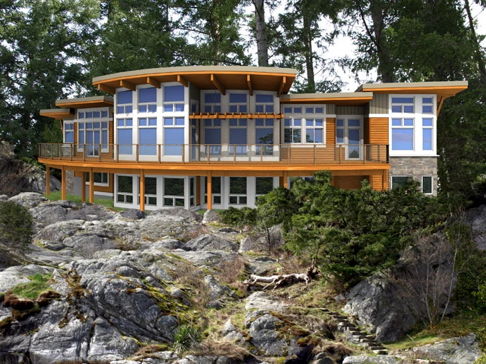 linwood homes west coast style home rendering 